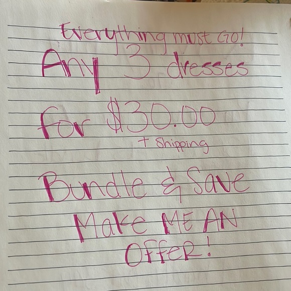 Any 3 DRESSES at $10 DOLLARS A PIECE. MUST BUY 3!!! - Picture 1 of 1
